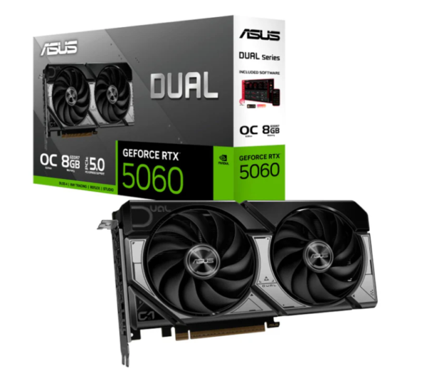 Tarjeta de Video ASUS NVIDIA GeForce RTX 5060 DUAL-RTX5060-O8G, 8GB 128-bit GDDR7, PCI Express 5.0 SKU: DUAL-RTX5060-O8G