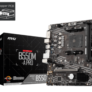 MOTHERBOARD MSI (B550M-A PRO) SOCKET AM4,2*DDR4 4400,HDMI, DVI-D, PCI-E 4.0,M-ATX